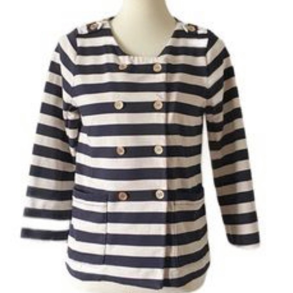 J. Crew Jackets & Blazers - J. CREW Striped Knit Jacket